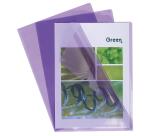 Etui carton de 100 pochettes coin PVC lisse haute résistance 13/100e - A4 - Violet