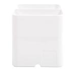 Cubiletes Pen Cube MAGNÉTICO, 2 compartimentos diferentes tamaños y alturas, bloqueador de cables. OFFICE - Blanco