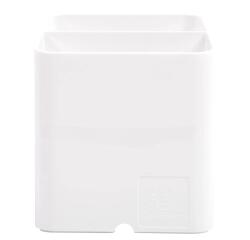 Cubiletes Pen Cube MAGNÉTICO, 2 compartimentos diferentes tamaños y alturas, bloqueador de cables. OFFICE - Blanco