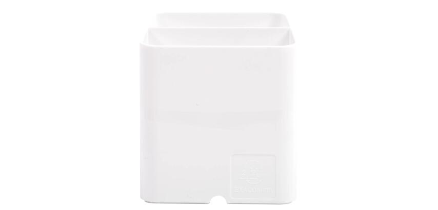 Cubiletes Pen Cube MAGNÉTICO, 2 compartimentos diferentes tamaños y alturas, bloqueador de cables. OFFICE - Blanco