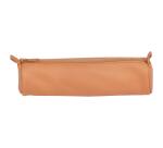 Trousse ronde, cuir naturel