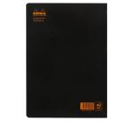 Cahier piqué Rhodia Classic 21x29,7 cm 96 pages dot non détachables 80g - Noir