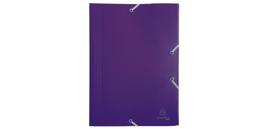 Sammelmappe mit Gummizug und 3 Klappen, PP 400µ, Eco, blickdicht, für Format DIN A4
