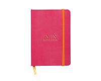 Rhodiarama carnet souple A6 144 pages ligné pap ivoire 90g fermeture élastique - Framboise