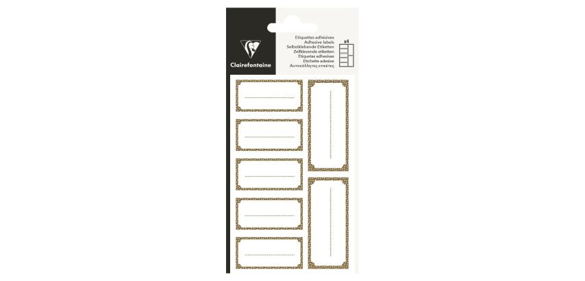 Adhesive labels, rectangular gold - Gold