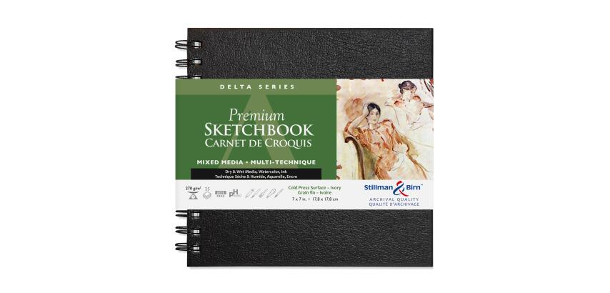 Delta Series carnet spiralé 25F 17,8x17,8cm 270g - Ivoire