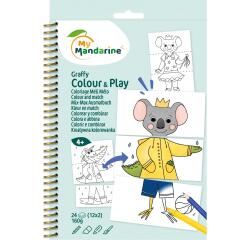 Graffy Colour & Play, Animaux habillés - Bleu