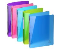 Classeur 4 anneaux plastifié Exacompta Iderama A4 maxi - Dos 4 cm couleurs  assorties