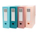 Archivbox mit Druckknopf, Rückenbreite 100mm, Recycling-PP, Skandi - Farben sortiert