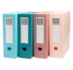 Archivbox mit Druckknopf, Rückenbreite 100mm, Recycling-PP, Skandi - Farben sortiert