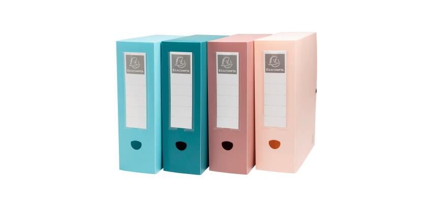 Skandi 100mm recycled PP snap back filing box - Assorted colours