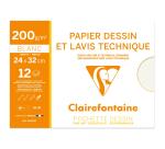 Clairefontaine Technical Drawing Paper Pack - 24 x 32cm - 12 Sheets - 200gsm