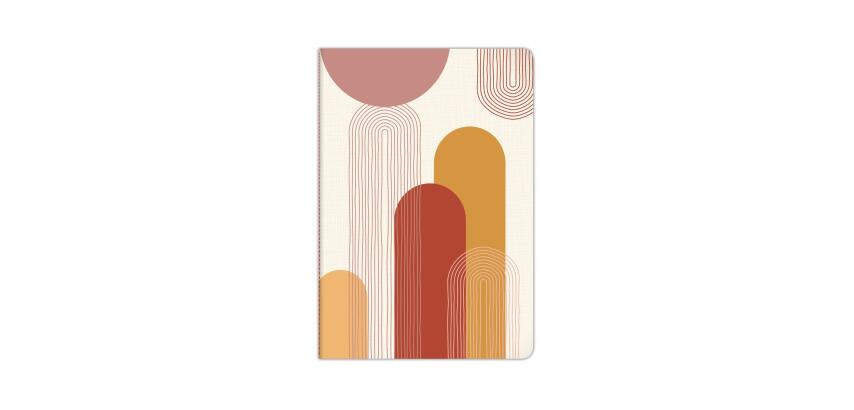 Terracotta, Cahier cousu fil A4 21x29,7 cm, 96 pages, ligné et marge, ass.