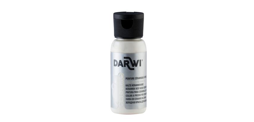 DARWI 50 ml fles koude keramiek verf, wit - Wit