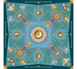 CARRÉ 100% soie - 90x90cm Astral - Blanc