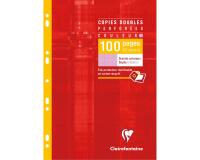 Copies doubles de couleur sous étui A4 100 pages perforées grands carreaux