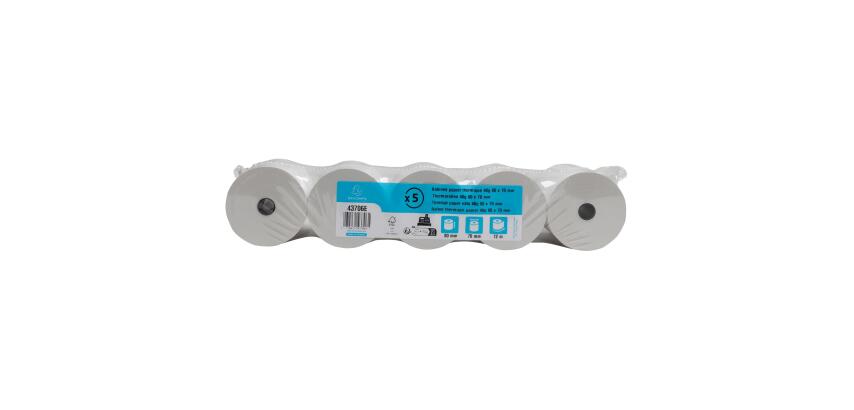 Rolle 1-lagig thermisch hohe Auflösung für Kassen, 55g, Breite: 80mm, Duchmesser Kern: 12mm, Länge: 172m - Weiß