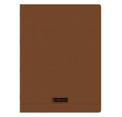 Cahier piqué 8000 POLYPRO 24x32 cm 192 pages grands carreaux 90 g - Marron