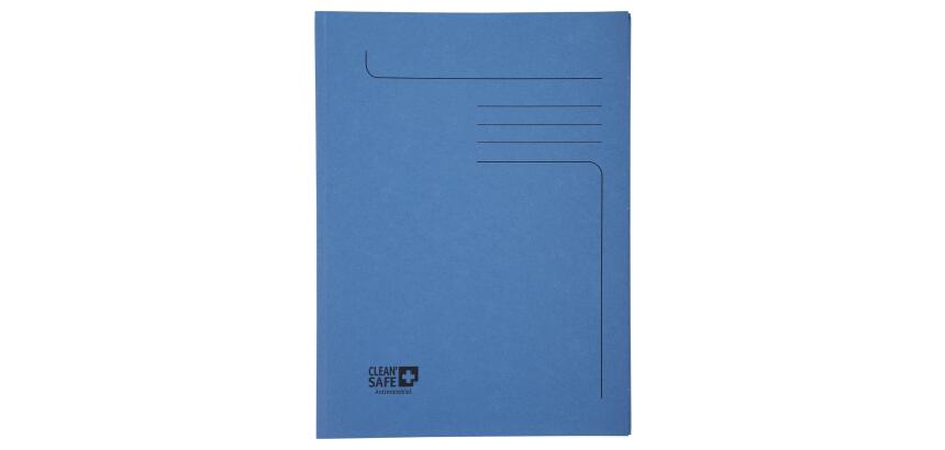 Packung mit 5 Mappen, 2 Klappen, 400g/m2 Clean'Safe - 24x32cm - Blau