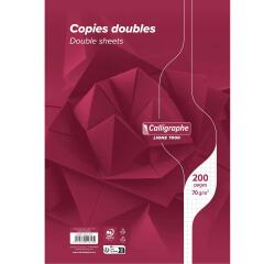 Copies doubles sous film 7000 A4 200 pages non perforées petits carreaux 70 g