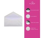 20 enveloppes DL (110x220mm) Toile Impériale doublées gommées - Blanc