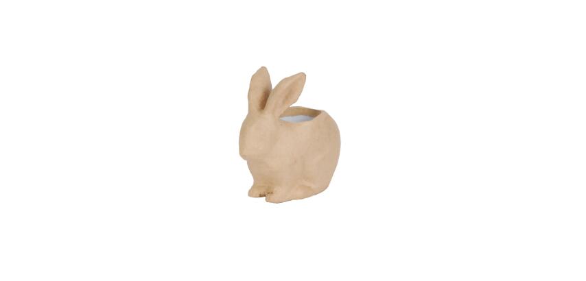 Cache pot lapin 19x10x18,5cm - Kraft