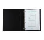 Reliure registre 32x26cm 4 anneaux avec recharge Conseil d'Administration - Noir