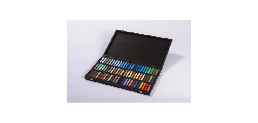 Coffret bois 72 Pastels - Marine