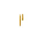 Stylo roller, corps résine de couleur ambre, attributs or jaune brossé - Ambre
