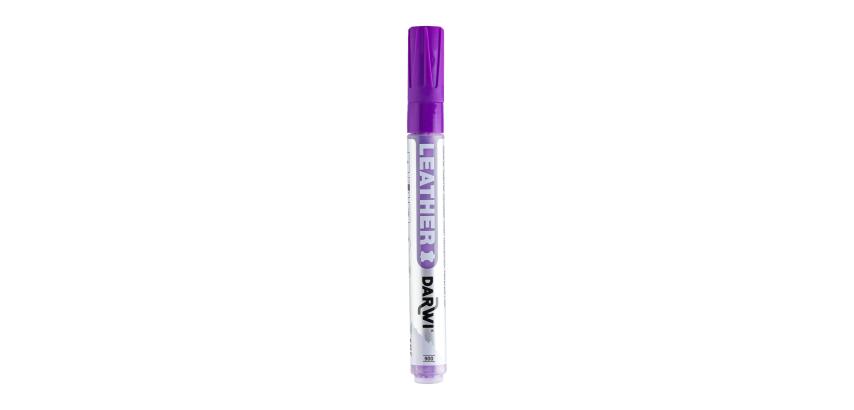 DARWI Marqueur Peinture sur Cuir Pointe Conique Fine 2mm - Violet