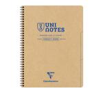 Project book Uninotes carnet recyclé reliure intégrale A4+ 160 pages détachables perforé 4 trous petits carreaux + 3 intercalaires - Assortis