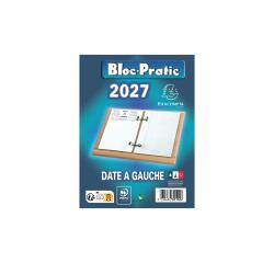 Bloc-pratic date à gauche 8,2 x 12 cm - 2027 - Bleu