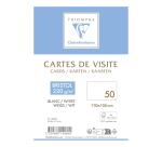 Paquet de 50 Cartes de visite 110x155mm- Bristol 220g/m2 - Blanc