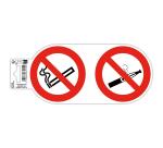 Zelfklevend bord roken/vaping verboden 10cm - Rood