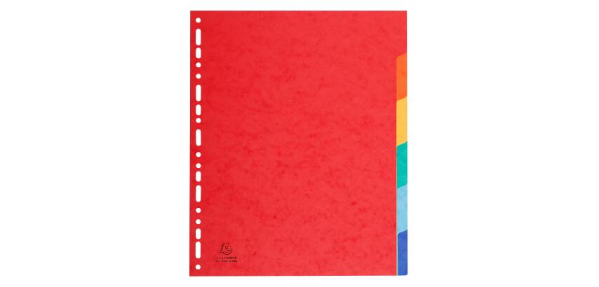 Divider Pressbd Lwght A4+ 6P - Assorted colours