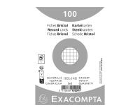 Paquete 100 fichas Exacompta de cartulina Bristol retractil - cuadricula 5x5 sin taladro 105x148mm - Blanco