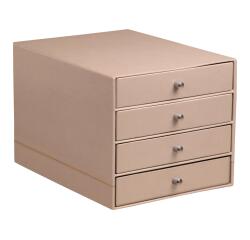 Rhodia Rhodiarama Drawer Storage Box - 4 Drawer - 24.8 x 32.7 x 22.8 cm - Rose Smoke