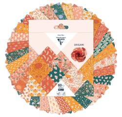 ORIGAMI, zetui met 60 bladen 70g/m2 in formaat 15x15 cm - Boho Floraal - Multicolor