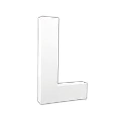 Letter 'L' 20.5cm - White