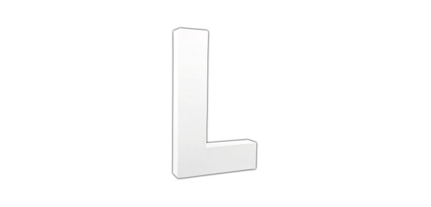 Lettre L 20,5cm - Blanc