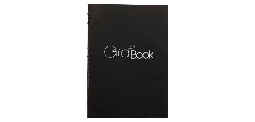 Graf'Book 360° carnet cousu dos brut 100F A5 100g F - Noir