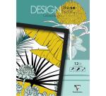 DESIGN HOME BOOK, Bloc de 12 feuilles 250g/m2 au format 13x17cm