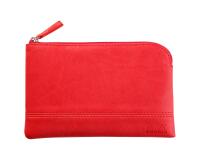 Rhodiarama etui met rits in kunstleer - maat S - 11x17 cm - Koraal