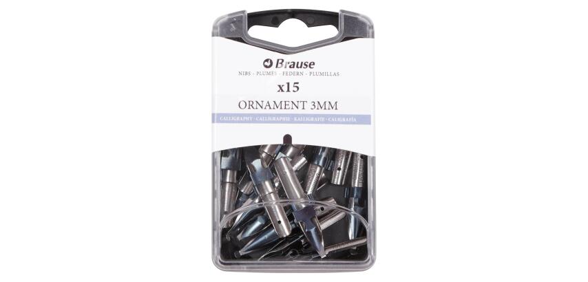Schachtel mit 15 Ornamentfedern