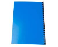 Paquet de 100 couvertures Chromées pour reliure A4 - Bleu