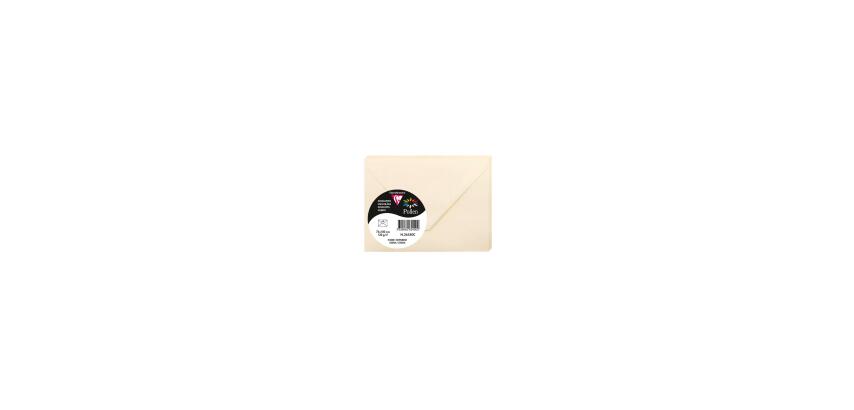 Enveloppe Pollen Clairefontaine 120 g/m² couleur avec patte gommée - Paquet de 5
