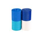 PAPIER CREPON IGNIFUGE, 4 bandes au format 5cmx10m - Assortiment bleu