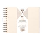 40-sheet customizable album 200g/m2 in 21x16cm format - Iridescent ivory