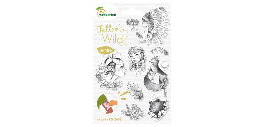 Tattoo Mania, Wild - Noir & Blanc