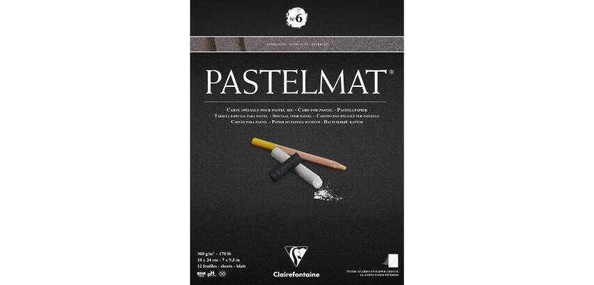 Pastelmat bloc collé 12F 18x24cm 360g